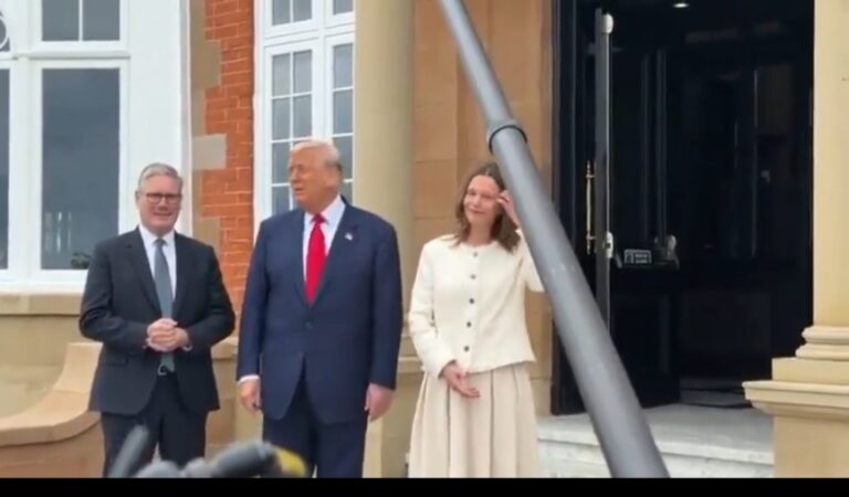 Trump Gets Drowned Out By Bagpipes During Presser: ‘Scotland Is AWESOME’