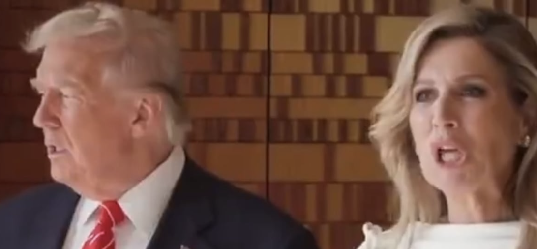 Queen Maxima with Trump (X screenshot)