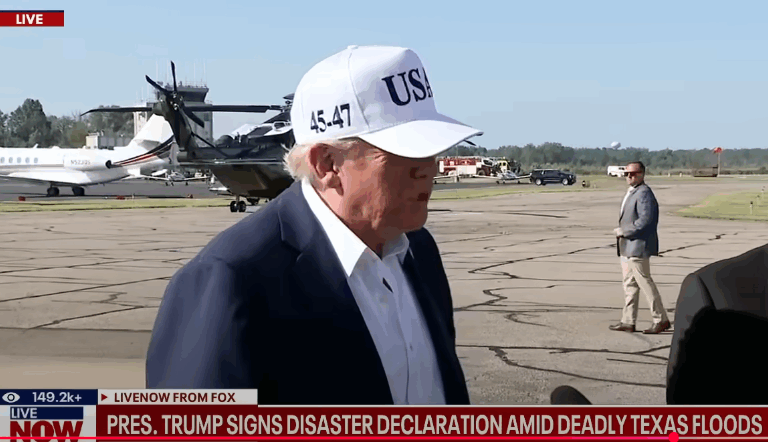 Trump Seemingly Can’t Hear When Reporter Asks Tough Question About Texas Deaths Trump Seemingly Can’t Hear When Reporter Asks Tough Question About Texas Deaths