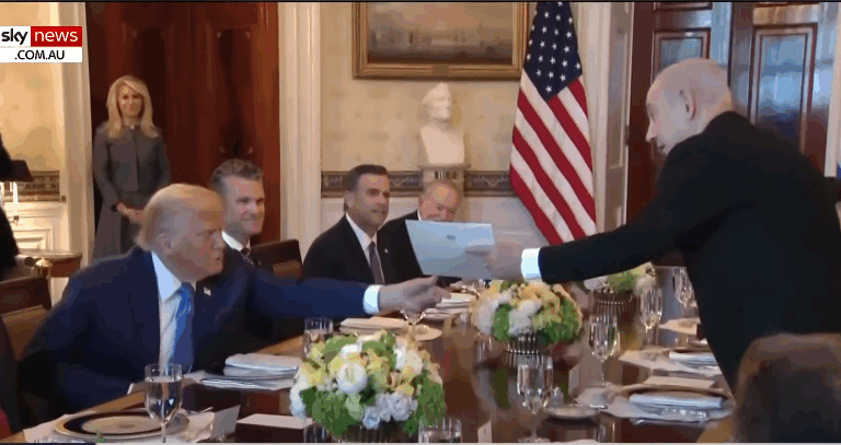 People Slam Trump’s Awkward Noble Peace Prize Moment During White House Event People Slam Trump’s Awkward Noble Peace Prize Moment During White House Event