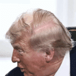 Trump's hair looked odd in a photo taken Sunday (X screenshot)