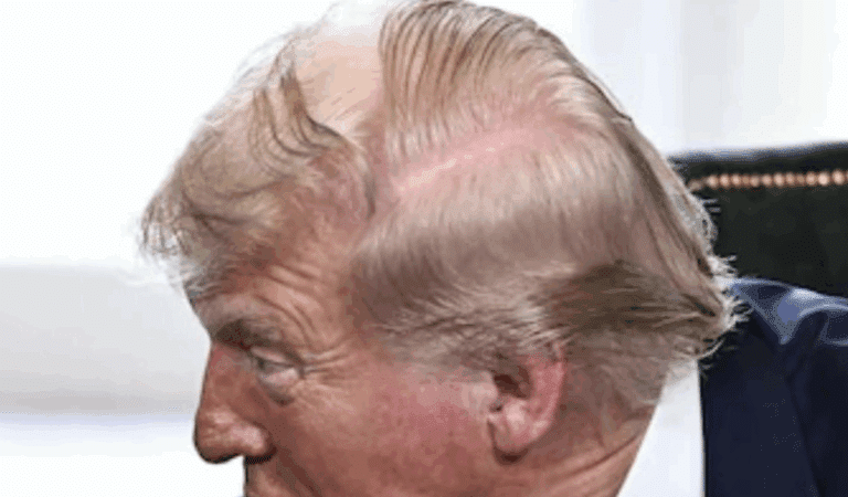 New Photo Of Trump Has People Wondering What’s Happening With His Hair