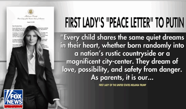 Melania Sends Putin A ‘Peace Letter’ — And It Makes Trump Look Weak Melania Sends Putin A ‘Peace Letter’ — And It Makes Trump Look Weak