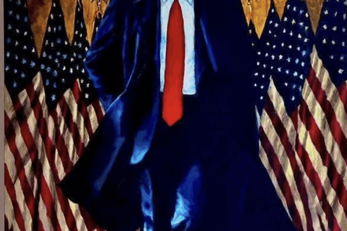 Behind-The-Scenes Images Of The White House Reveal New Painting Of Trump And People Had Some Thoughts