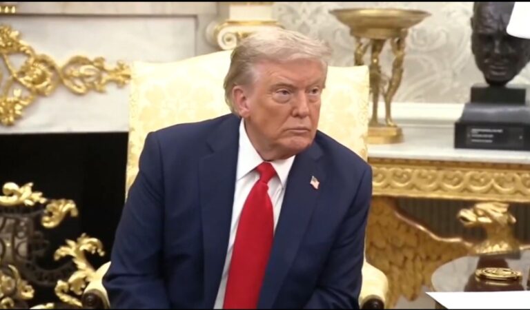Trump Talks About Melania During Presser — Awkwardly Refers To Barron As ‘Her Son’ And It’s Painful To Watch