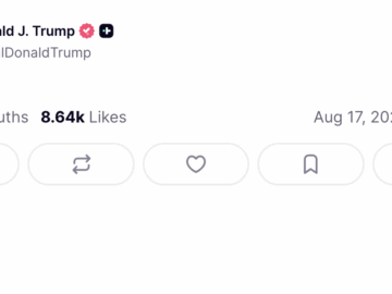 Trump posts "Bela" (Truth Social screenshot)