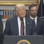Trump is much shorter than Harrison Butker (X screenshot)