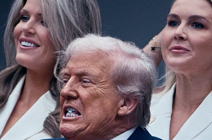 Close-Up Photo Of Trump At U.S. Open Sparks Wild Speculation Over Object In His Mouth