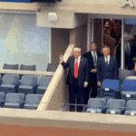 Donald Trump at the US Open (X screenshot)